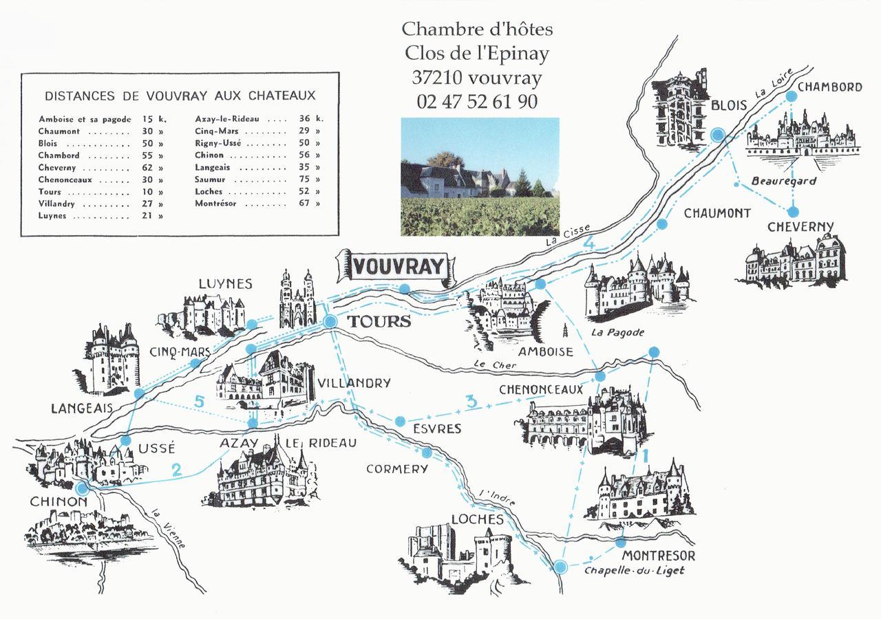 Au Clos De L'Epinay Vouvray Eksteriør bilde